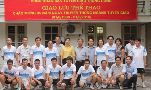 Giao lưu thi đấu thể thao chào mừng Ngày truyền thống công tác Tuyên giáo